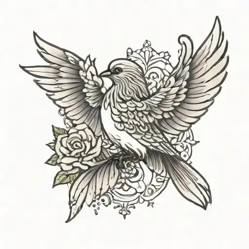 gypsy dove tattoo design idea