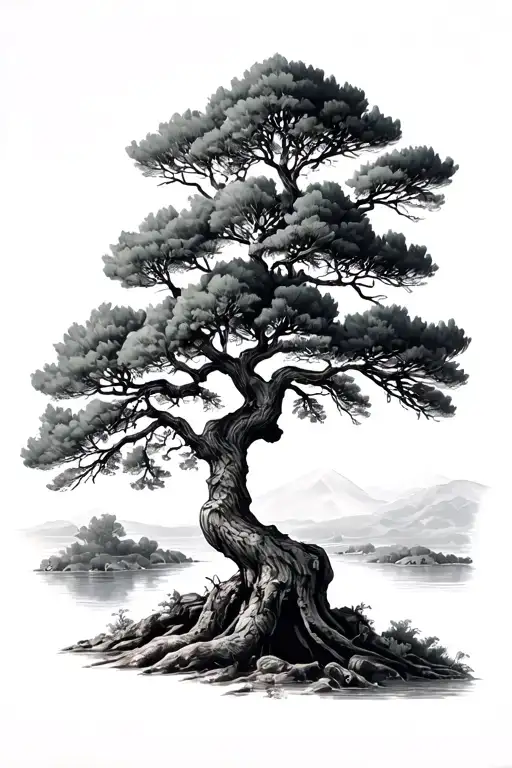 lebanon tree tattoo design idea