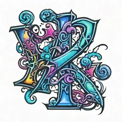 initial A and D tattoo design idea