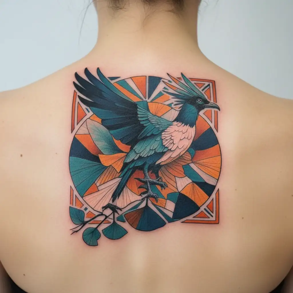 ginkgo leaves and liver bird from Liverpool FC tattoo design idea