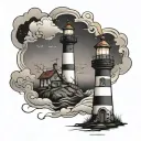 lighthouse standing tall tattoo design idea