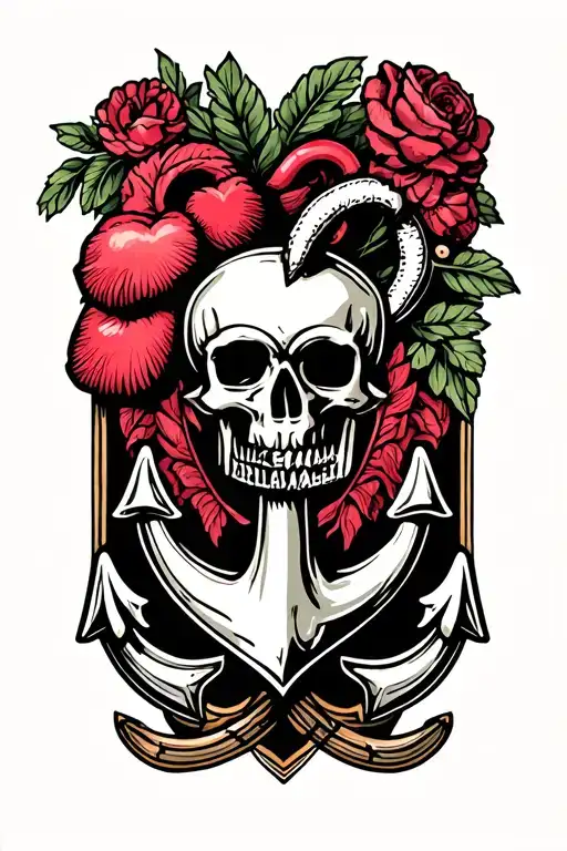 herz anker name: Ea tattoo design idea