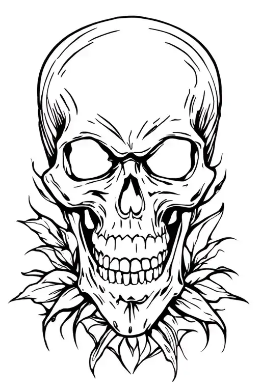 skull for knee tattoo tattoo design idea