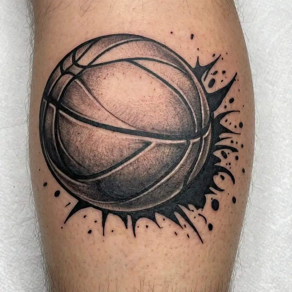 Basketball tattoo design idea