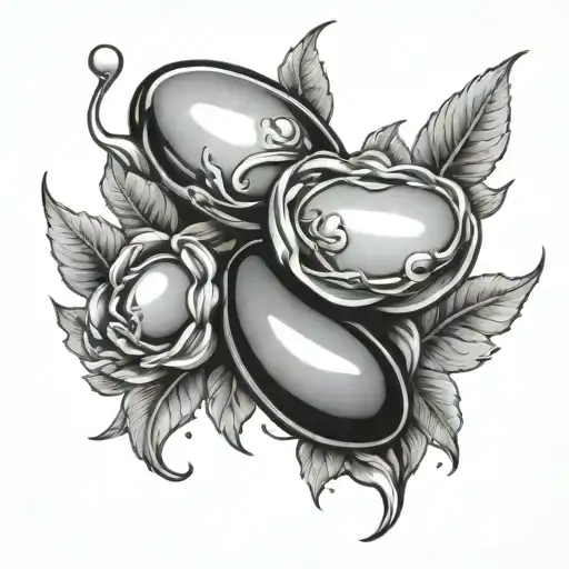 one jelly bean tattoo design idea