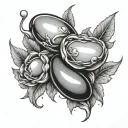 one jelly bean tattoo design idea