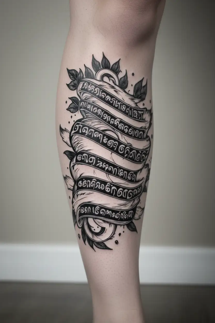 Tattoo on forearm with Tamil writing tattoo design idea