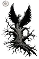 tree of gondor, adoption, nutshell by alice in chains tattoo design idea