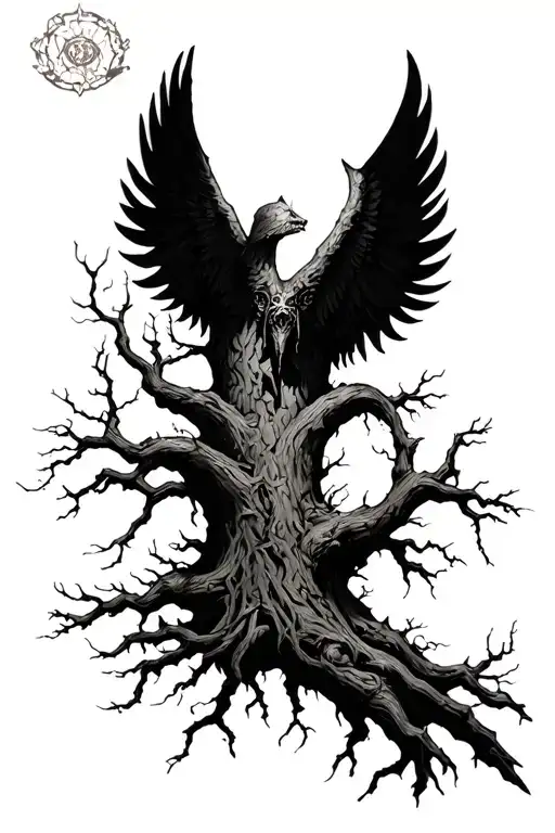 tree of gondor, adoption, nutshell by alice in chains tattoo design idea