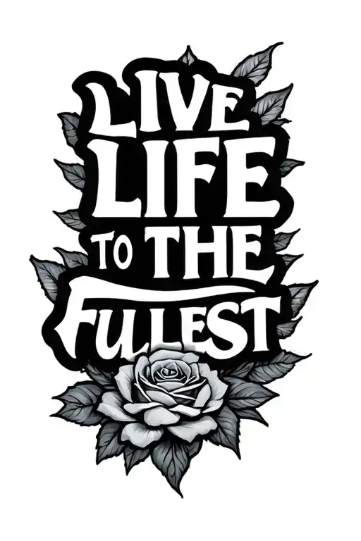 live life to the fullest tattoo design idea