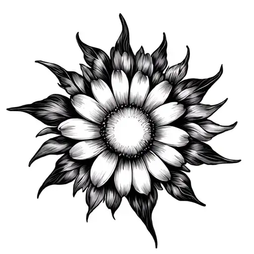 tangled flower, the sun drop flower, with the sun from tangled as well tattoo design idea