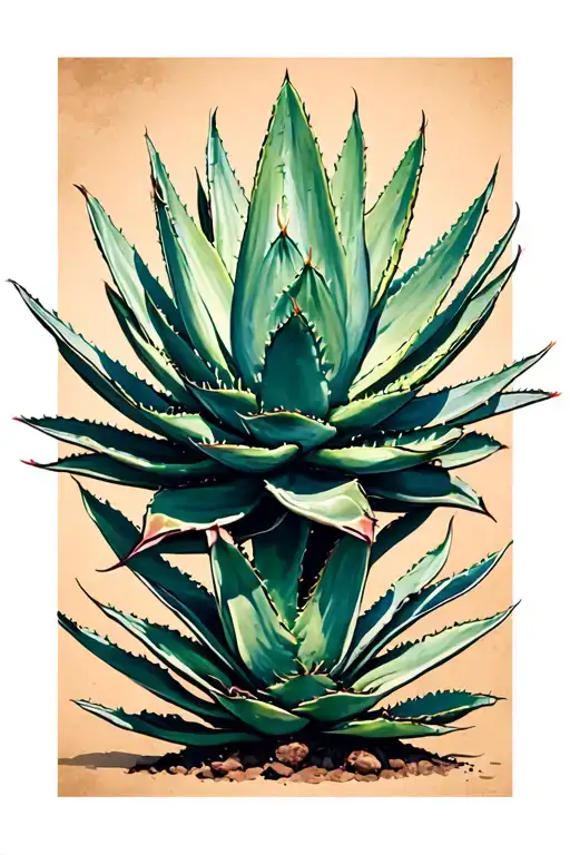 Agave Plant tattoo design idea