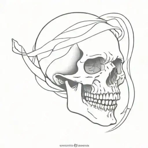 skull with hands over mouth wide open tattoo design idea