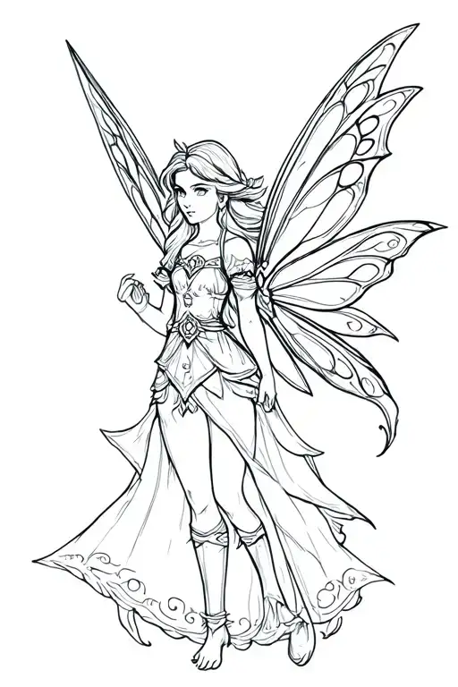 zelda fairy tattoo design idea