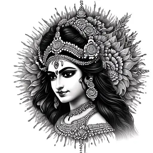 create goddess kali adi shakti tattoo design idea