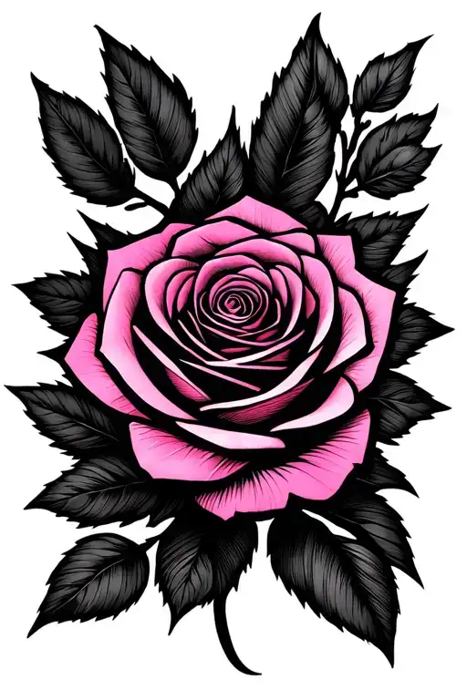 ROSE STARTING FROM BLACKPINK tattoo design idea