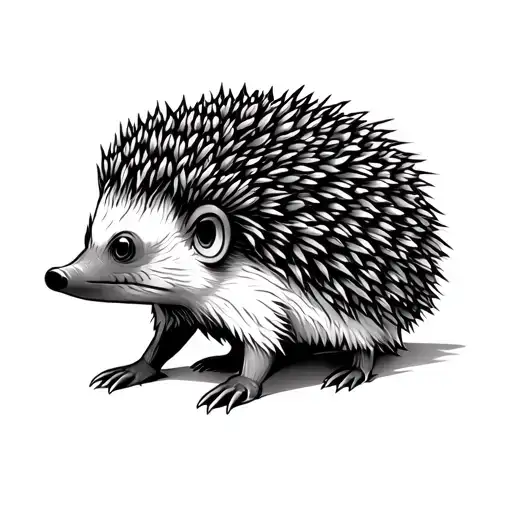 Hedgehog tattoo design idea