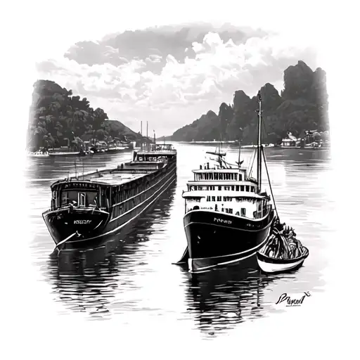 Panama Canal tattoo design idea