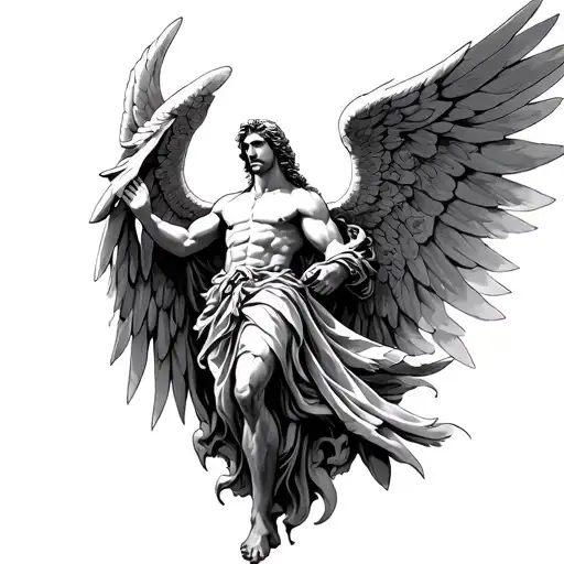 Archangel Michael tattoo design idea