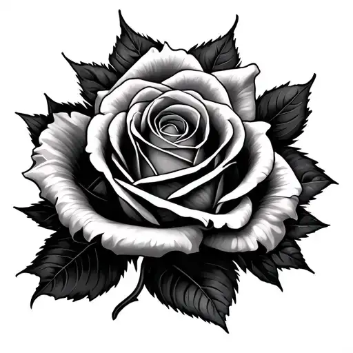 Fireworks rose tattoo design idea