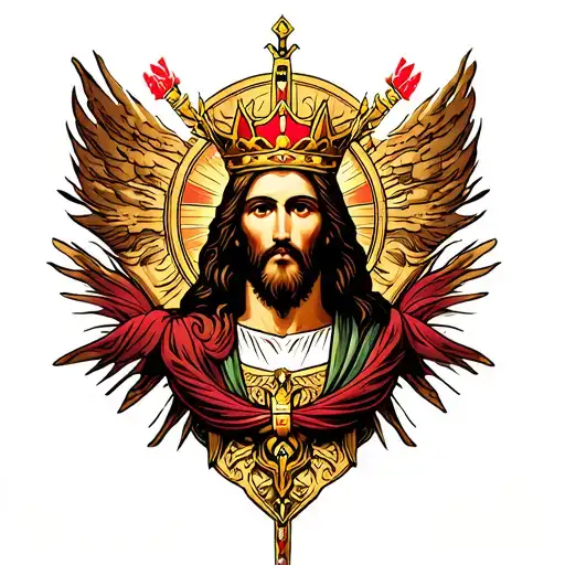 Christ is King biblical tattoo design idea