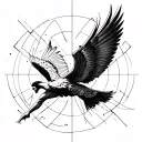 icarus falling tattoo design idea