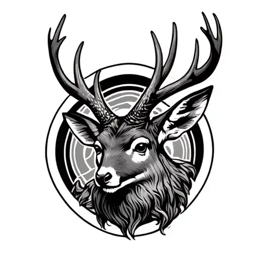 Jackalope tattoo design idea