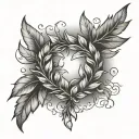 Laurel wreath tattoo design idea