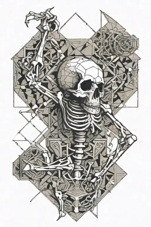skeleton dance Gavin dance tattoo design idea