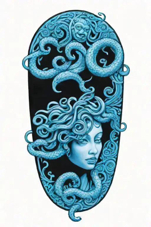 Medusa head tattoo design idea
