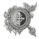 holy Trinity Knot Shield Design tattoo design idea