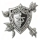 holy Trinity Knot Shield Design tattoo design idea