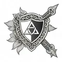 holy Trinity Knot Shield Design tattoo design idea