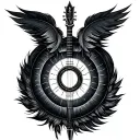 Circle Of Fifths with feather pen  tattoo design idea