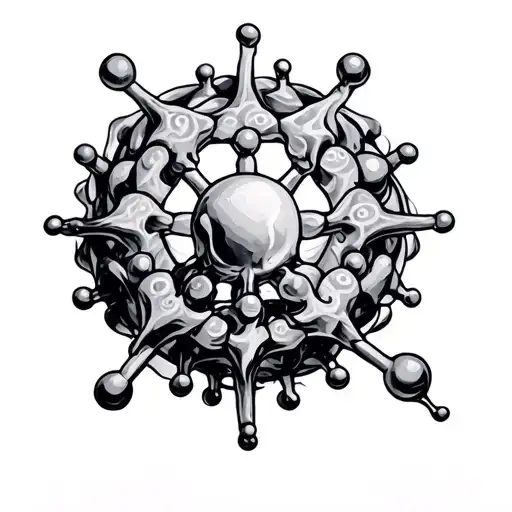 Dmt Molecule tattoo design idea