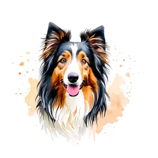 "Milly" Rough Collie tattoo design idea