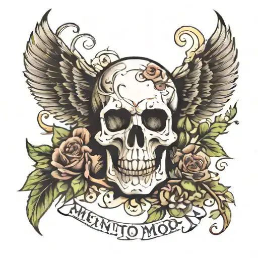 memento mori memento vivere tattoo design idea
