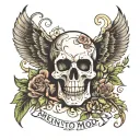 memento mori memento vivere tattoo design idea