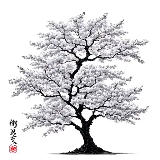 Japanese cherry tree April 27, 2021 Dicimulated children tattoo design idea