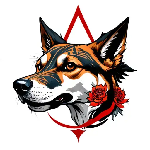 assassin's creed logo with the foxhound symbol from metal gear solid tattoo design idea