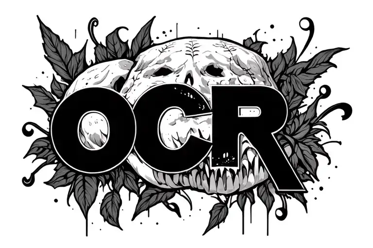 "OCR" trap house tattoo design idea