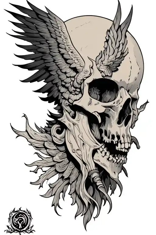 Thanatos. Greek god of death. tattoo design idea