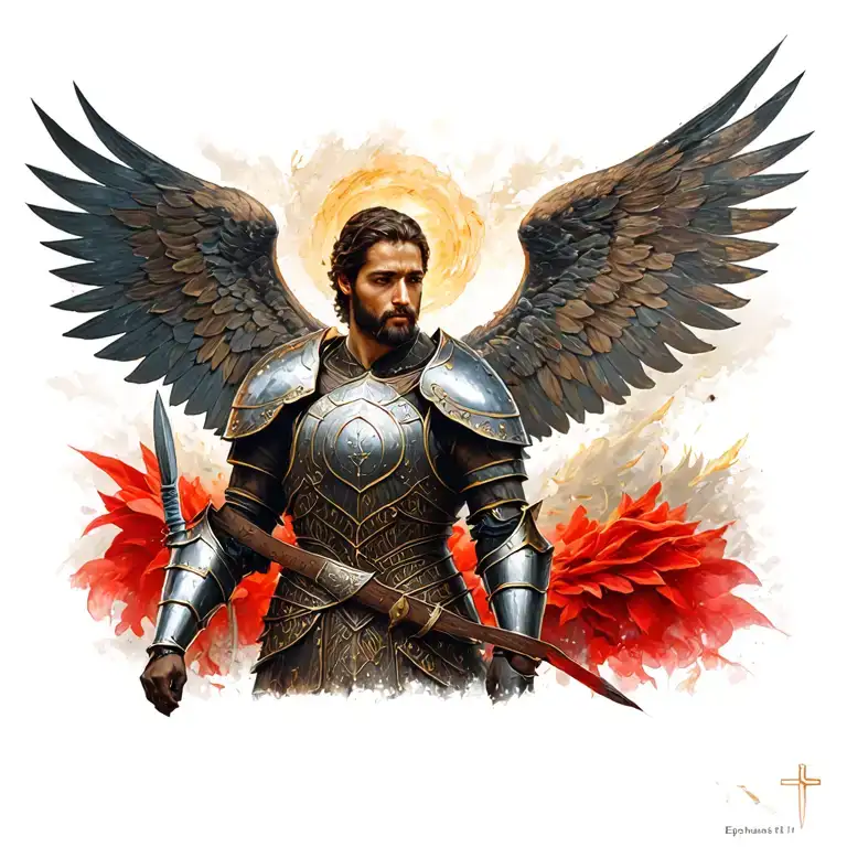 full armor of God Ephesians 6:10 17 tattoo design idea