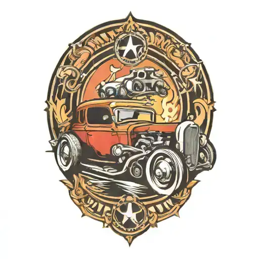 hot rod tattoo design idea