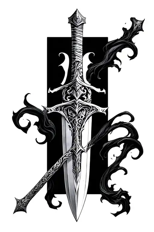 narsil sword tattoo design idea