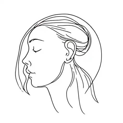 Head of 9 friends who met tattoo design idea