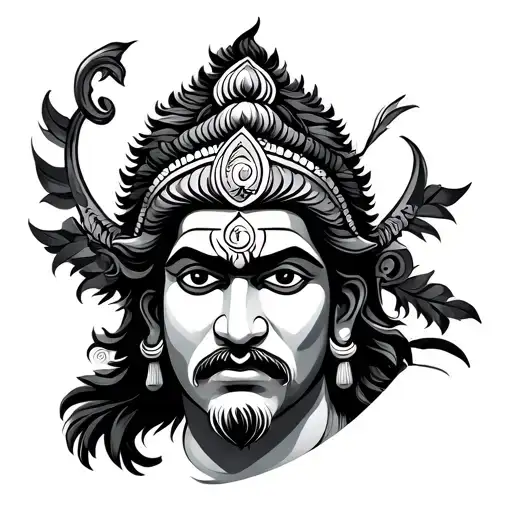 God Hanuman tattoo design idea