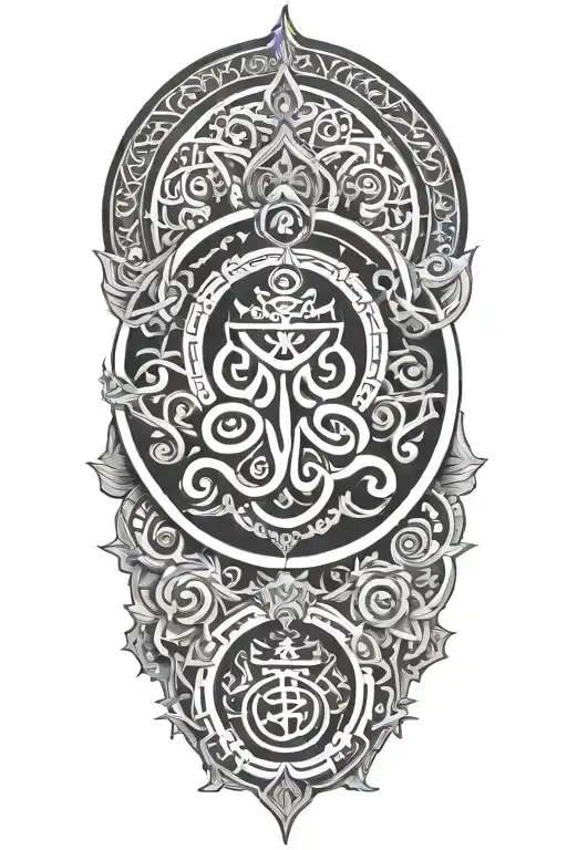 aum, music, novelist, mandala, incorporating buddhist elements tattoo design idea