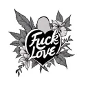 Fuck Love tattoo design idea