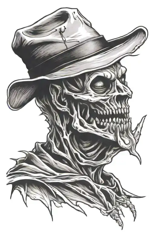 hooded reaper Freddy Krueger tattoo design idea